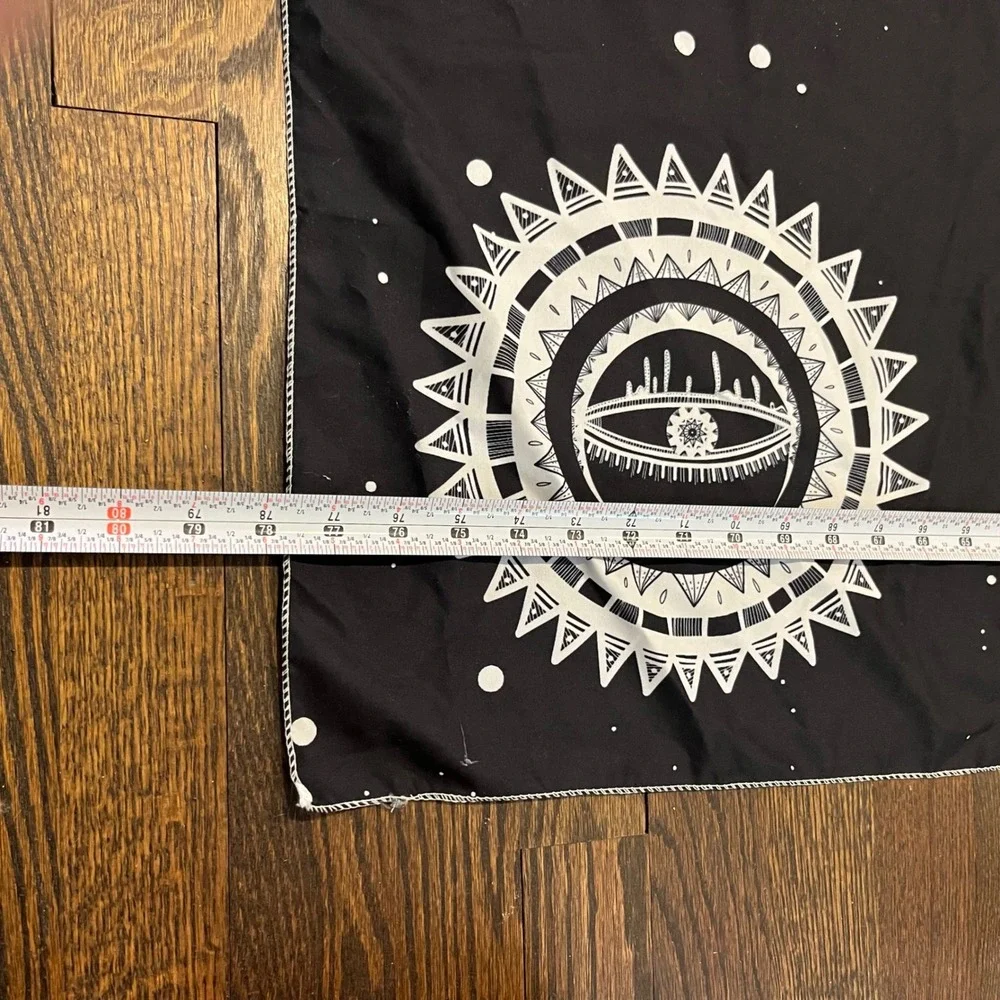 Zodiac Celestial Tapestry Sun Moon Astrology Wall Hanging Black 79x59 Boho Decor